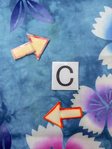 Photo16: O0228A Vintage Japanese kimono  Pale Light Blue YUKATA summer(made in Other than Japan) for women / Cotton. Flower,   (Grade C) (16)