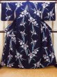 Photo1: O0228C Vintage Japanese kimono   Indigo Blue Pour Dyed Yukata for women / Cotton. Iris,   (Grade B) (1)