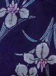 Photo3: O0228C Vintage Japanese kimono   Indigo Blue Pour Dyed Yukata for women / Cotton. Iris,   (Grade B) (3)