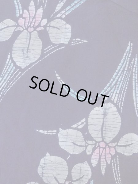 Photo3: O0228C Vintage Japanese kimono   Indigo Blue Pour Dyed Yukata for women / Cotton. Iris,   (Grade B) (3)