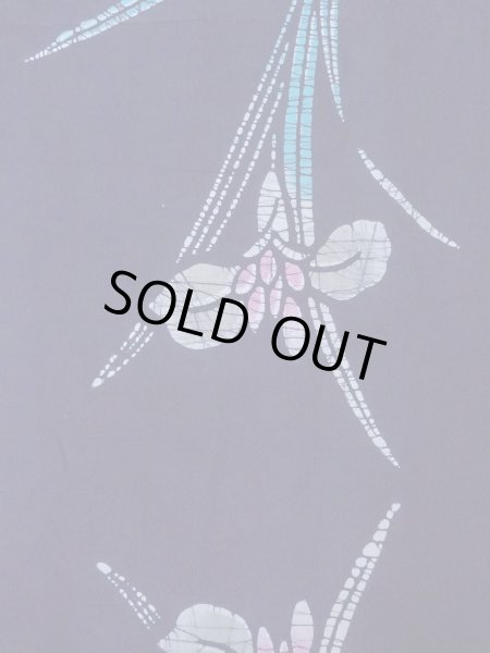 Photo4: O0228C Vintage Japanese kimono   Indigo Blue Pour Dyed Yukata for women / Cotton. Iris,   (Grade B) (4)