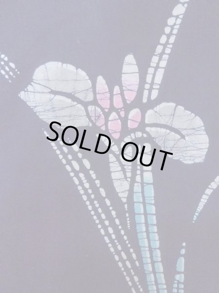 Photo6: O0228C Vintage Japanese kimono   Indigo Blue Pour Dyed Yukata for women / Cotton. Iris,   (Grade B) (6)