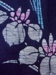 Photo7: O0228C Vintage Japanese kimono   Indigo Blue Pour Dyed Yukata for women / Cotton. Iris,   (Grade B) (7)