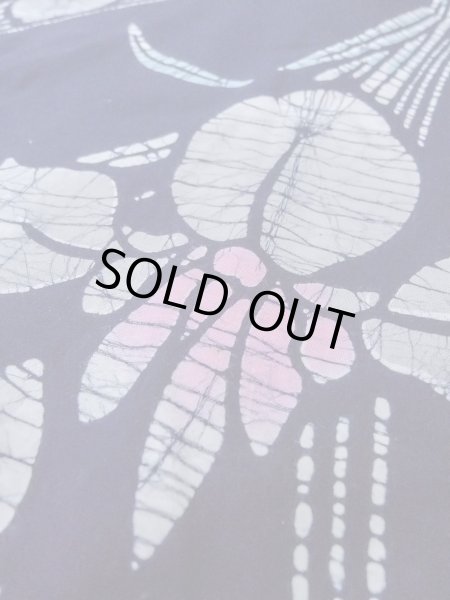 Photo8: O0228C Vintage Japanese kimono   Indigo Blue Pour Dyed Yukata for women / Cotton. Iris,   (Grade B) (8)