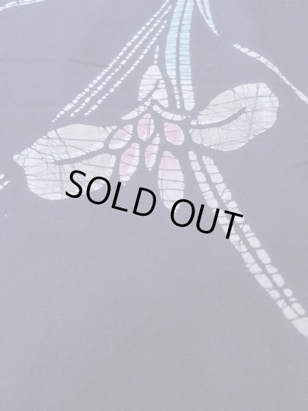 Photo9: O0228C Vintage Japanese kimono   Indigo Blue Pour Dyed Yukata for women / Cotton. Iris,   (Grade B) (9)