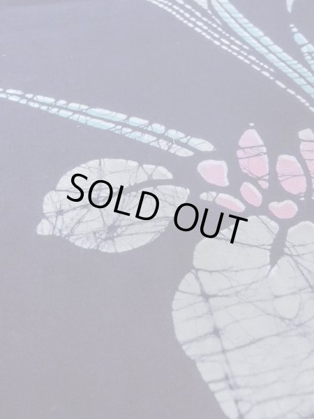 Photo10: O0228C Vintage Japanese kimono   Indigo Blue Pour Dyed Yukata for women / Cotton. Iris,   (Grade B) (10)