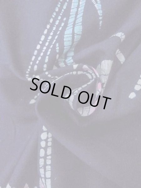 Photo11: O0228C Vintage Japanese kimono   Indigo Blue Pour Dyed Yukata for women / Cotton. Iris,   (Grade B) (11)