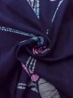 Photo12: O0228C Vintage Japanese kimono   Indigo Blue Pour Dyed Yukata for women / Cotton. Iris,   (Grade B) (12)