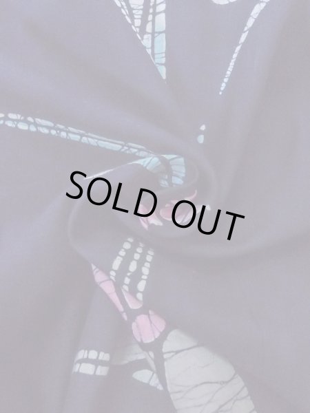 Photo12: O0228C Vintage Japanese kimono   Indigo Blue Pour Dyed Yukata for women / Cotton. Iris,   (Grade B) (12)