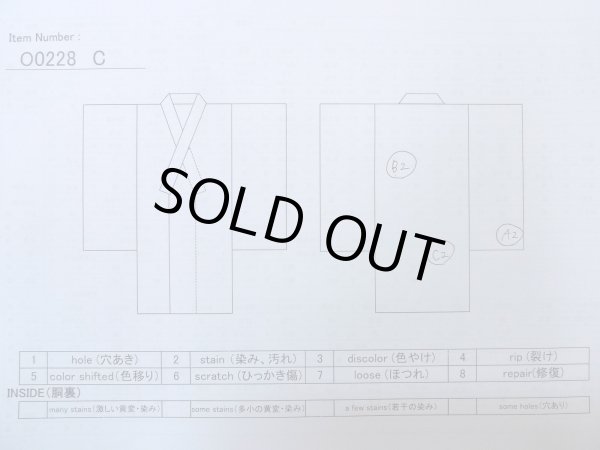 Photo13: O0228C Vintage Japanese kimono   Indigo Blue Pour Dyed Yukata for women / Cotton. Iris,   (Grade B) (13)