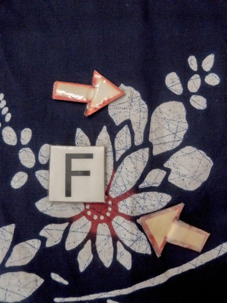 Photo19: O0228D Vintage Japanese kimono   Indigo Blue Pour Dyed Yukata for women / Cotton. Flower,   (Grade C) (19)