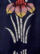 Photo4: O0228E Vintage Japanese kimono   Indigo Blue Pour Dyed Yukata for women / Cotton. Iris,   (Grade C) (4)