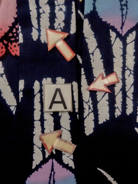 Photo14: O0228E Vintage Japanese kimono   Indigo Blue Pour Dyed Yukata for women / Cotton. Iris,   (Grade C) (14)