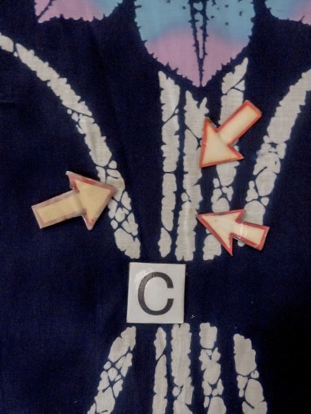 Photo16: O0228E Vintage Japanese kimono   Indigo Blue Pour Dyed Yukata for women / Cotton. Iris,   (Grade C) (16)