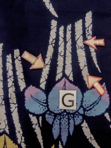 Photo20: O0228E Vintage Japanese kimono   Indigo Blue Pour Dyed Yukata for women / Cotton. Iris,   (Grade C) (20)