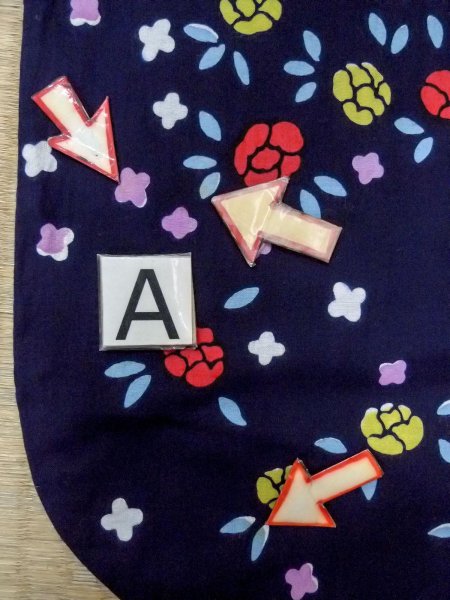 Photo14: O0228G Vintage Japanese kimono   Indigo Blue YUKATA summer(made in Japan) for women / Cotton. Flower,   (Grade B) (14)