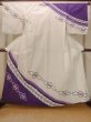 Photo1: O0228H Vintage Japanese kimono   White YUKATA summer(made in Japan) for women / Cotton/hemp Flower,   (Grade C) (1)