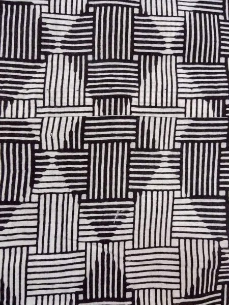 Photo6: O0228J Vintage Japanese kimono   White YUKATA summer(made in Japan) for women / Cotton/hemp Line,   (Grade D) (6)