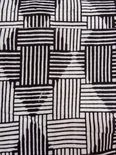 Photo7: O0228J Vintage Japanese kimono   White YUKATA summer(made in Japan) for women / Cotton/hemp Line,   (Grade D) (7)