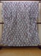 Photo1: O0228K Vintage Japanese kimono   White YUKATA summer(made in Japan) for women / Cotton. Geometrical pattern   (Grade B) (1)