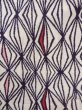 Photo4: O0228K Vintage Japanese kimono   White YUKATA summer(made in Japan) for women / Cotton. Geometrical pattern   (Grade B) (4)