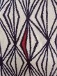 Photo5: O0228K Vintage Japanese kimono   White YUKATA summer(made in Japan) for women / Cotton. Geometrical pattern   (Grade B) (5)