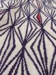 Photo10: O0228K Vintage Japanese kimono   White YUKATA summer(made in Japan) for women / Cotton. Geometrical pattern   (Grade B) (10)
