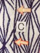 Photo16: O0228K Vintage Japanese kimono   White YUKATA summer(made in Japan) for women / Cotton. Geometrical pattern   (Grade B) (16)