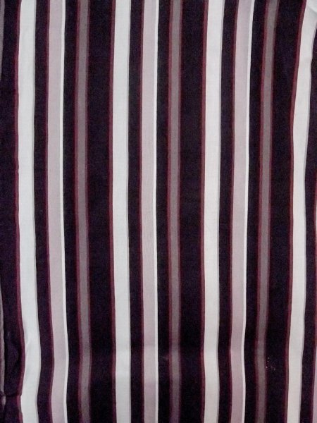 Photo3: O0228L Vintage Japanese kimono   Black Men's Yukata for women / Cotton. Stripes   (Grade B) (3)