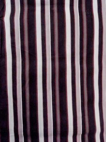 Photo4: O0228L Vintage Japanese kimono   Black Men's Yukata for women / Cotton. Stripes   (Grade B) (4)