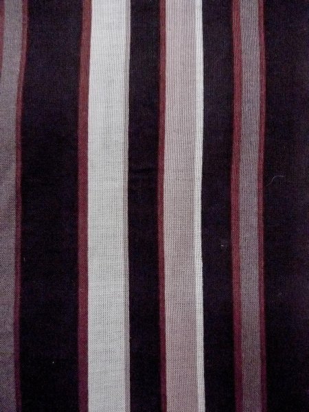 Photo7: O0228L Vintage Japanese kimono   Black Men's Yukata for women / Cotton. Stripes   (Grade B) (7)