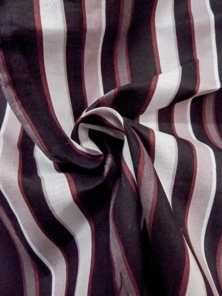 Photo11: O0228L Vintage Japanese kimono   Black Men's Yukata for women / Cotton. Stripes   (Grade B) (11)