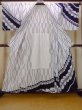 Photo2: O0228M Vintage Japanese kimono   White YUKATA summer(made in Japan) for women / Cotton. Flower,   (Grade B) (2)