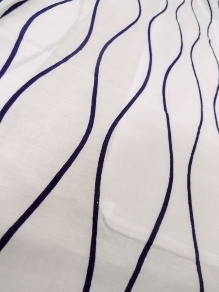 Photo11: O0228M Vintage Japanese kimono   White YUKATA summer(made in Japan) for women / Cotton. Flower,   (Grade B) (11)