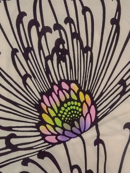 Photo5: O0228N Vintage Japanese kimono   White Pour Dyed Yukata for women / Cotton. Chrysanthemum   (Grade C) (5)