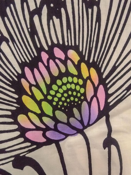 Photo6: O0228N Vintage Japanese kimono   White Pour Dyed Yukata for women / Cotton. Chrysanthemum   (Grade C) (6)