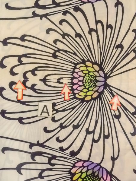 Photo13: O0228N Vintage Japanese kimono   White Pour Dyed Yukata for women / Cotton. Chrysanthemum   (Grade C) (13)