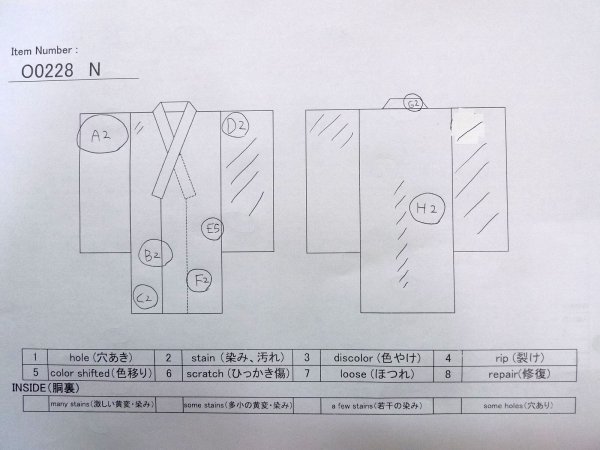 Photo14: O0228N Vintage Japanese kimono   White Pour Dyed Yukata for women / Cotton. Chrysanthemum   (Grade C) (14)