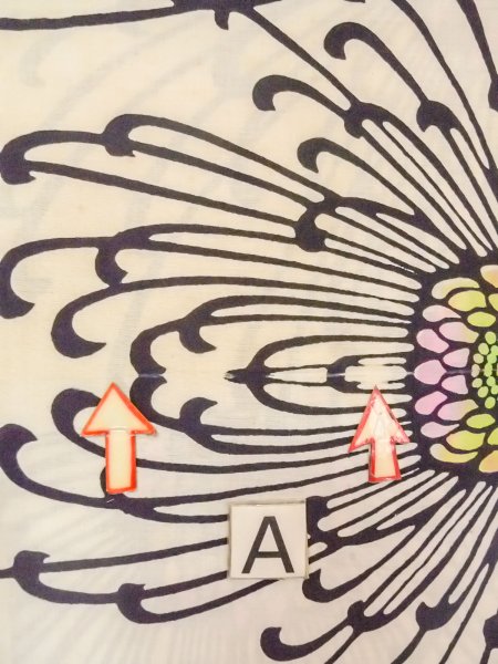 Photo15: O0228N Vintage Japanese kimono   White Pour Dyed Yukata for women / Cotton. Chrysanthemum   (Grade C) (15)