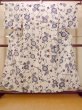 Photo1: O0228O Vintage Japanese kimono   White Pour Dyed Yukata for women / Linen. Chrysanthemum,   (Grade C) (1)