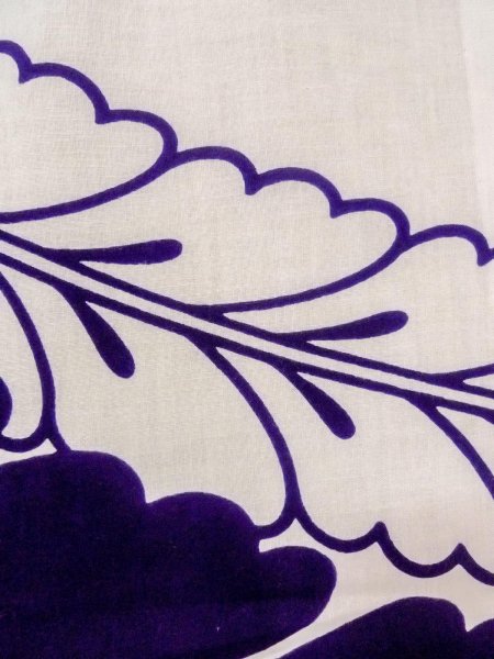 Photo6: O0228P Vintage Japanese kimono   White YUKATA summer(made in Japan) for women / Cotton. Flower   (Grade D) (6)