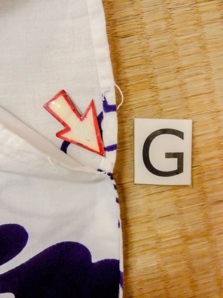 Photo20: O0228P Vintage Japanese kimono   White YUKATA summer(made in Japan) for women / Cotton. Flower   (Grade D) (20)