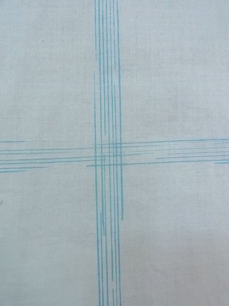 Photo6: O0228Q Vintage Japanese kimono  Light Light Blue YUKATA summer(made in Other than Japan) for women / Cotton. Flower,   (Grade B) (6)