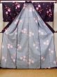Photo2: O0228R Vintage Japanese kimono   Black YUKATA summer(made in Other than Japan) for women / Cotton. SAKURA cherry blossom   (Grade B) (2)