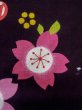 Photo5: O0228R Vintage Japanese kimono   Black YUKATA summer(made in Other than Japan) for women / Cotton. SAKURA cherry blossom   (Grade B) (5)