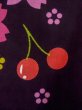 Photo7: O0228R Vintage Japanese kimono   Black YUKATA summer(made in Other than Japan) for women / Cotton. SAKURA cherry blossom   (Grade B) (7)