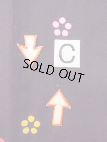 Photo16: O0228R Vintage Japanese kimono   Black YUKATA summer(made in Other than Japan) for women / Cotton. SAKURA cherry blossom   (Grade B) (16)