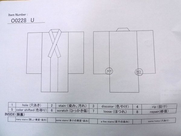 Photo13: O0228U Vintage Japanese kimono  Light Gray YUKATA summer(made in Other than Japan) for women / Linen. SAKURA cherry blossom,   (Grade D) (13)