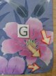 Photo19: O0228W Vintage Japanese kimono  Bluish Gray YUKATA summer(made in Other than Japan) for women / Cotton. Iris Fabric is made in Japan. Lilly pattern.  (Grade C) (19)