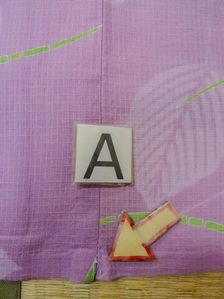 Photo14: O0228Y Vintage Japanese kimono  Pale Wisteria YUKATA summer(made in Japan) for women / Cotton. Flower, Hydrangea pattern  (Grade B) (14)